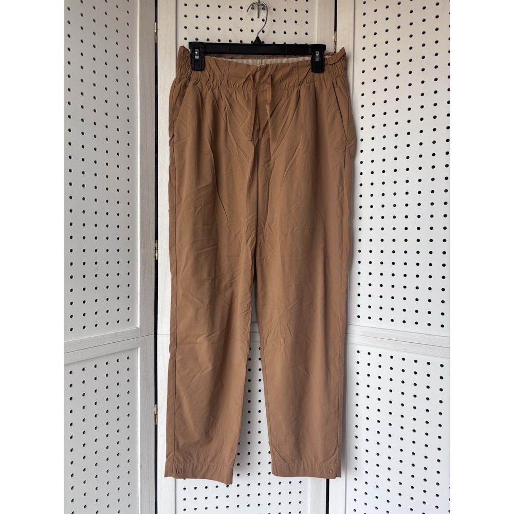 REI Co-op‎ Pants Women M Brown Stretch Nylon Snap Cuffs Lightweight Outdoor Hike